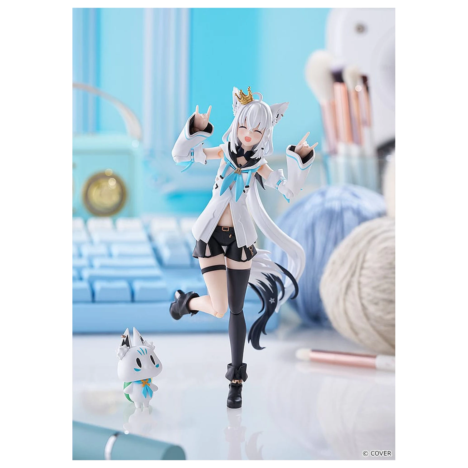 Hololive Production Figma Figurina de actiune Shirakami Fubuki 15 cm poza produsului