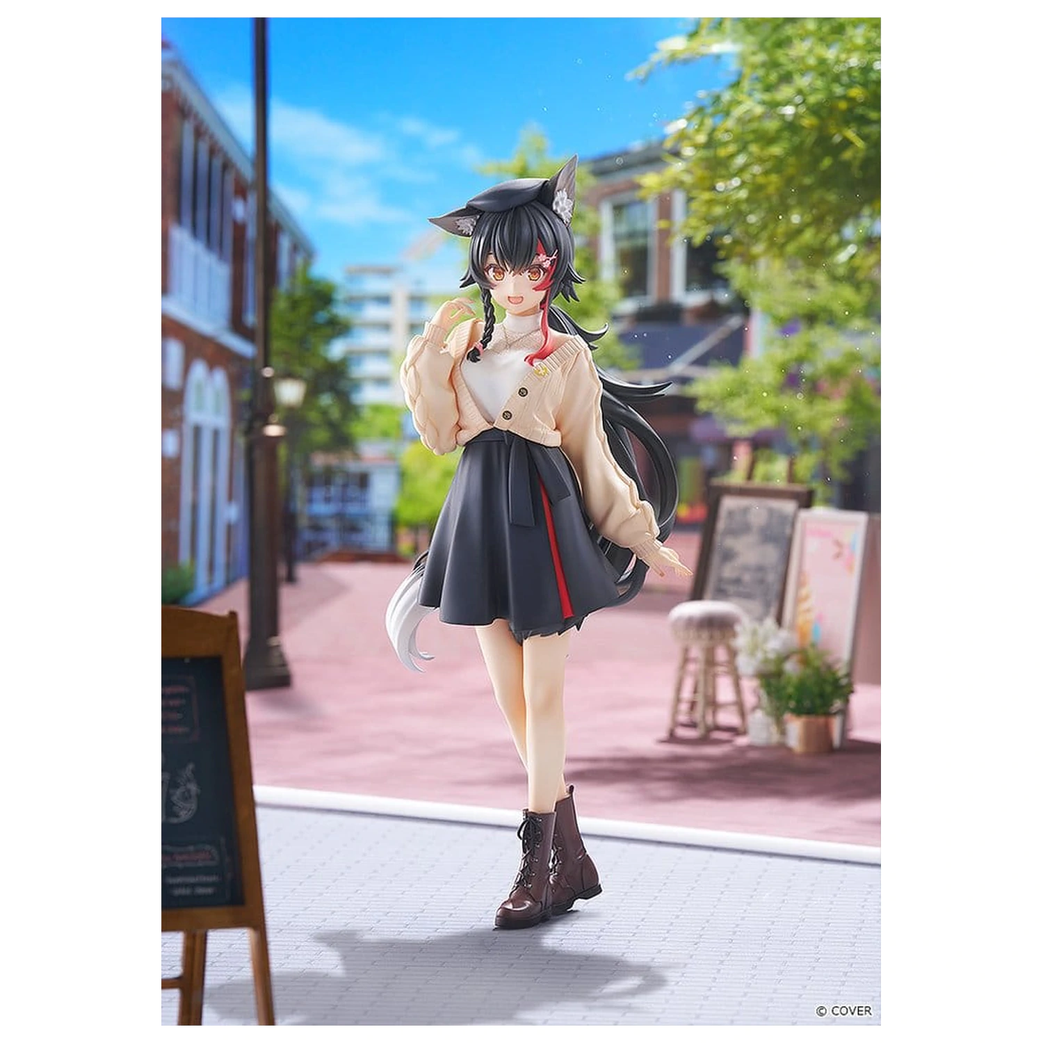 Hololive Production G.S. Collection Figurina PVC 1/7 Ookami Mio Date Style - Street Outfit Ver. 24 cm poza produsului