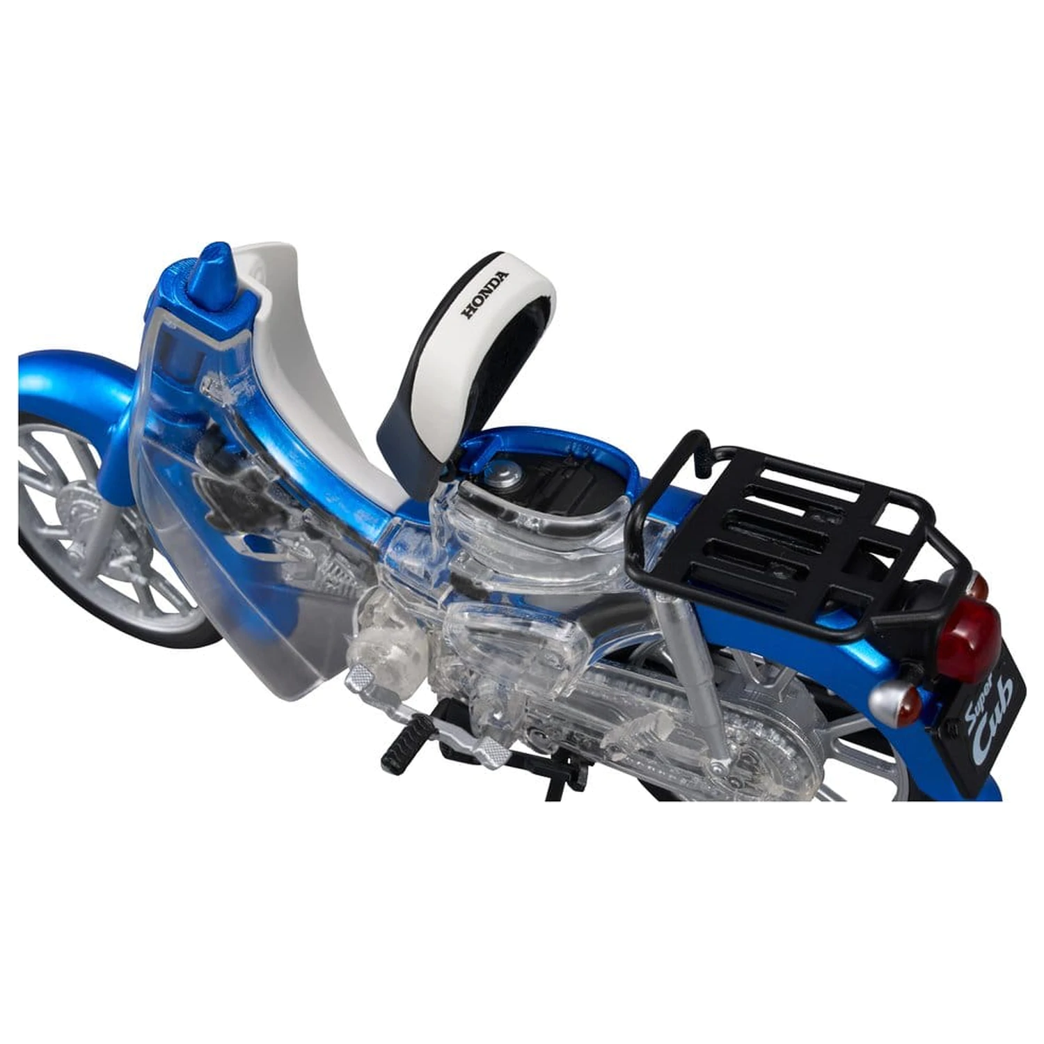Honda Kaitanics Plastic Model Kit Super Cub 110 Glint Wave Blue Metalic poza produsului