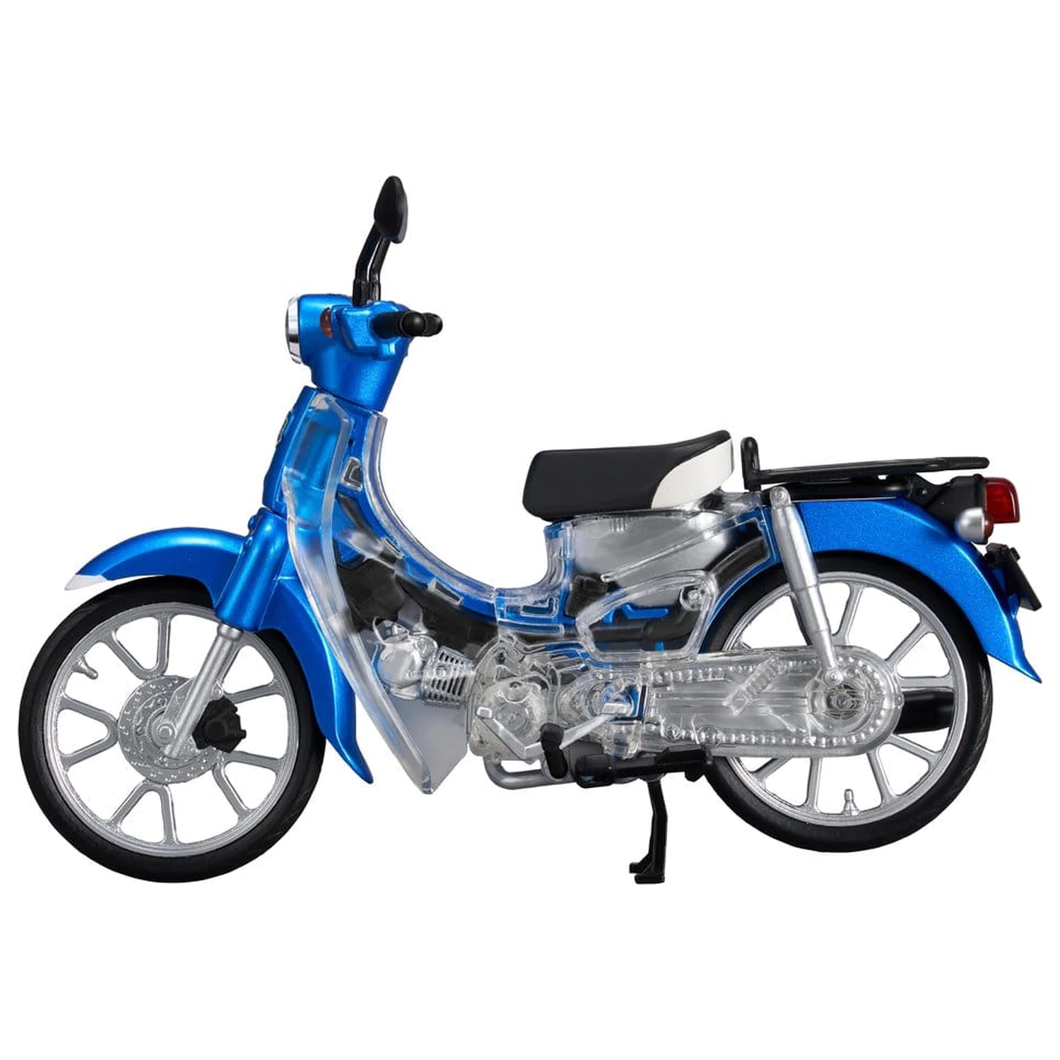 Honda Kaitanics Plastic Model Kit Super Cub 110 Glint Wave Blue Metalic poza produsului