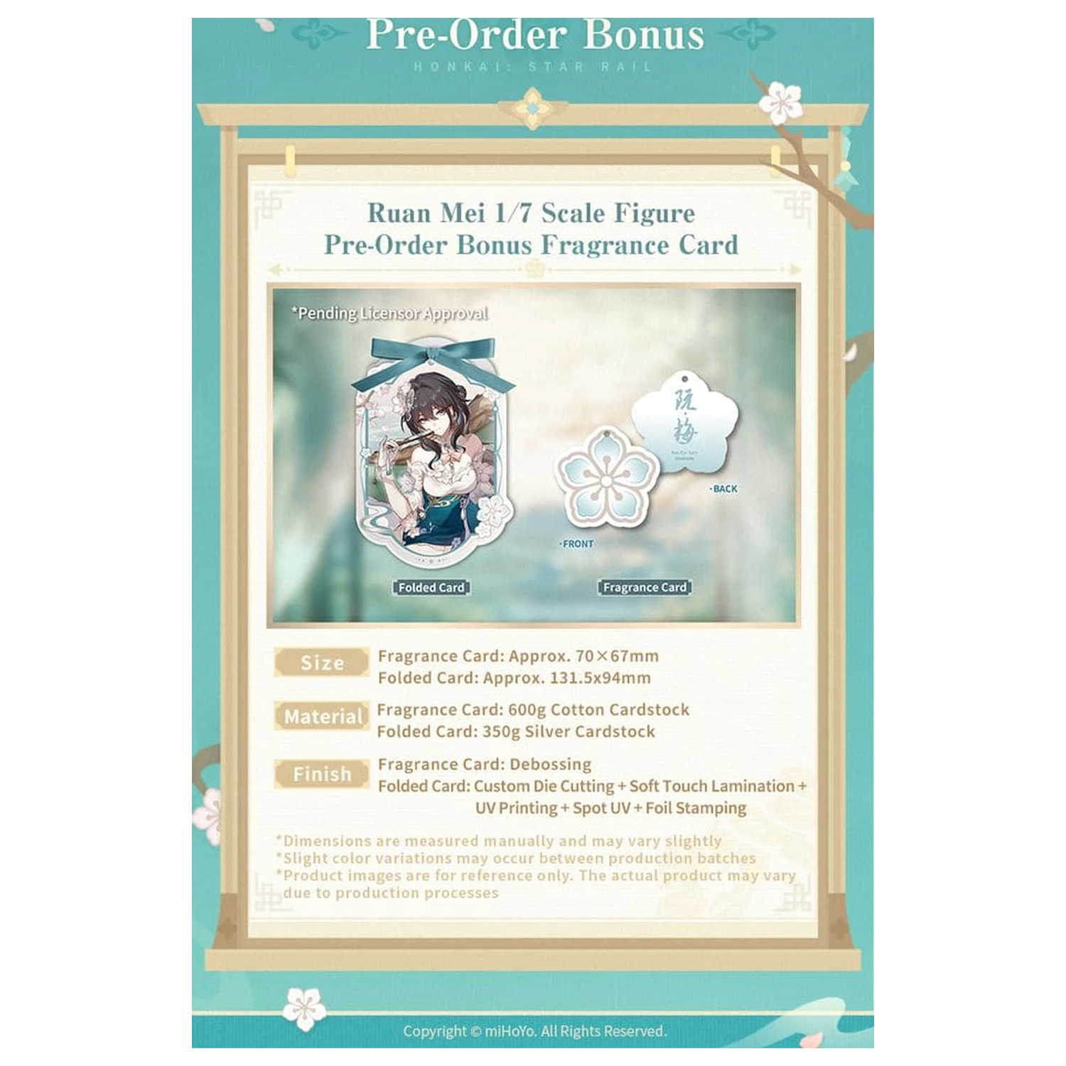 Honkai: Star Rail Figurina din PVC 1/7 Ruan Mei Plumblossom Letter Ver. Cu Bonus 18 cm poza produsului