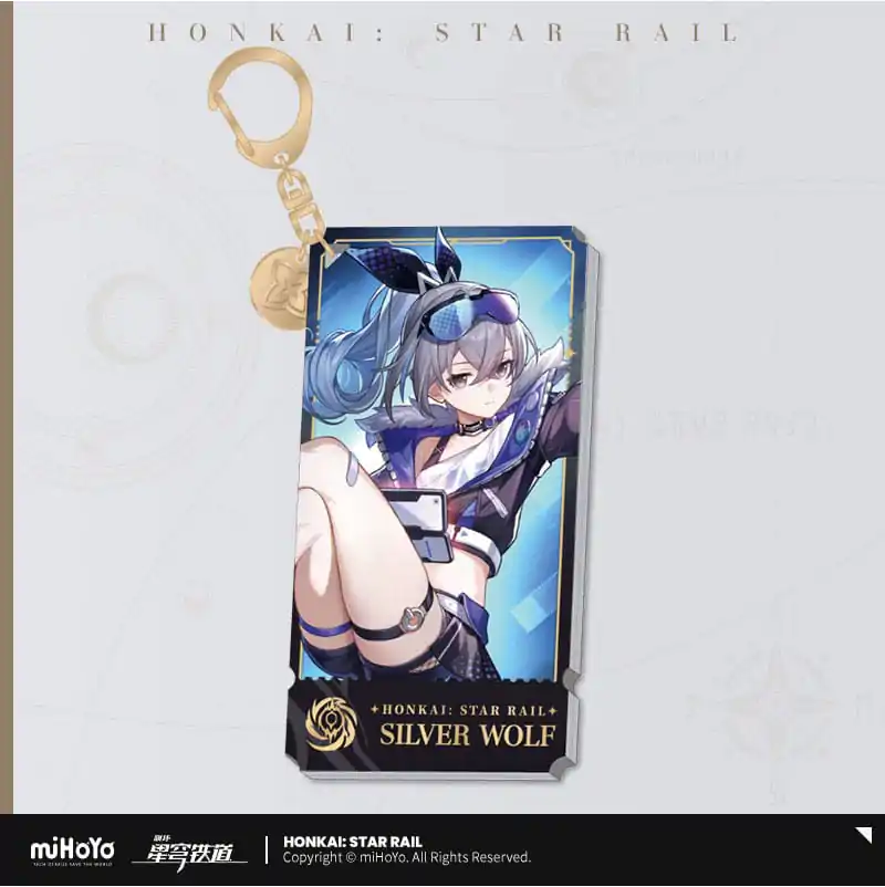 Honkai: Star Rail Character Breloc Acrilic Silver Wolf 9 cm poza produsului