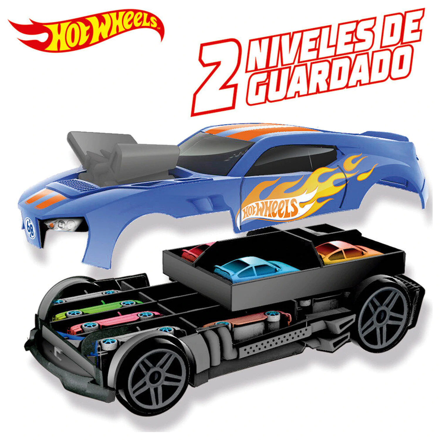 Hot Wheels 2 in 1 transportor masini poza produsului