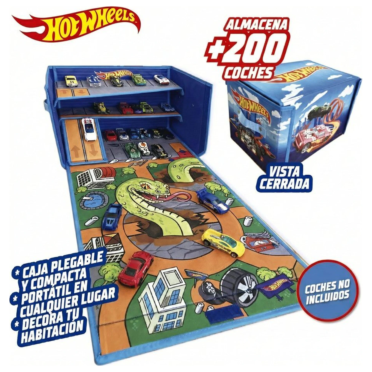 Hot Wheels Cutie organizatoare pentru mașini cu pistă și zonă de joacă poza produsului