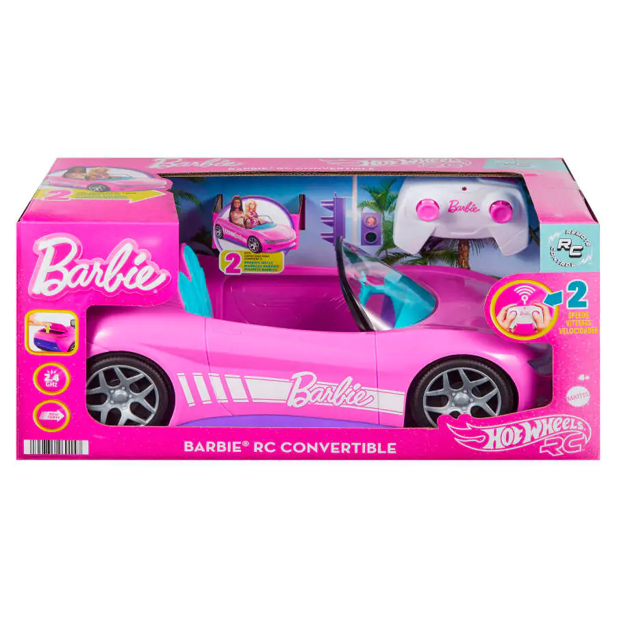 Hot Wheels Barbie mașină decapotabilă cu radiocomandă radio control poza produsului