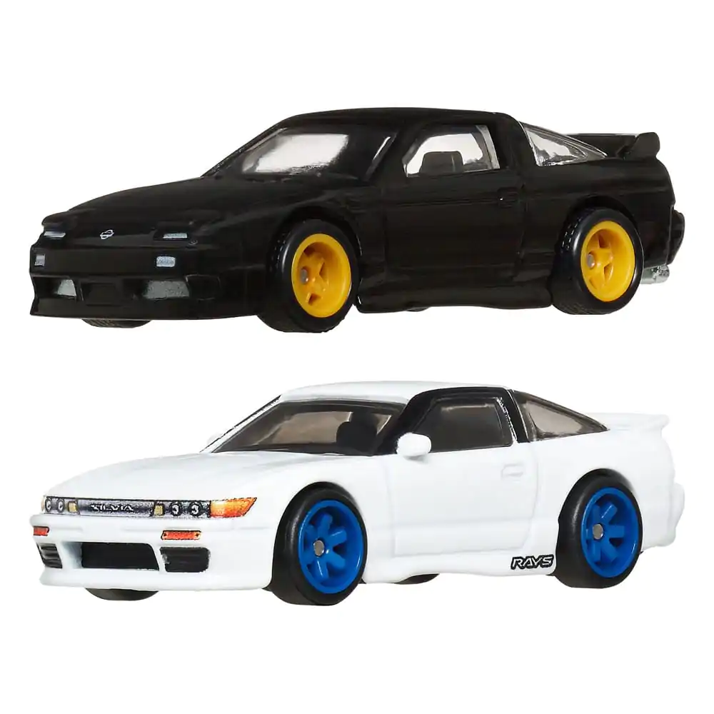 Hot Wheels Premium Car Culture Vehicul turnat sub presiune Set de 2 1/64 '96 Nissan 180SX Type X & Nissan SilEighty poza produsului