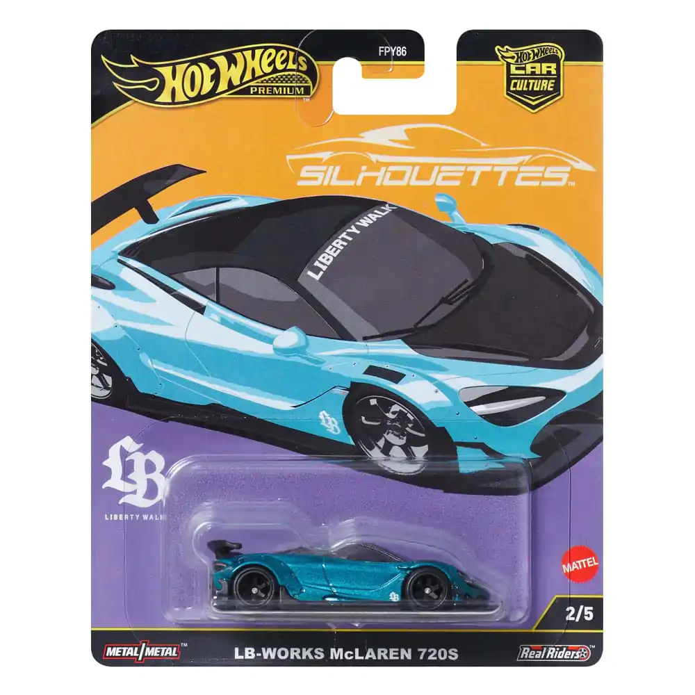Hot Wheels Premium Car Culture Silhouettes Vehicul turnat sub presiune 1/64 LB-Works McLaren 720S poza produsului
