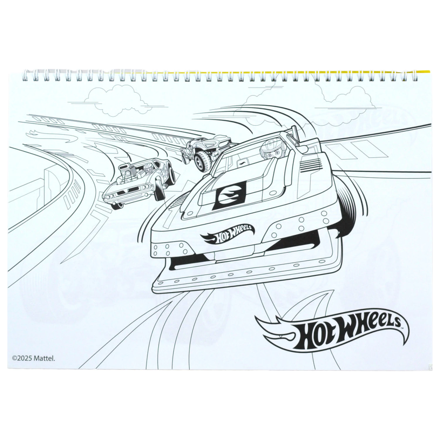Hot Wheels Challenge A/4 Spiral Sketchbook 40 coli cu Stickere poza produsului