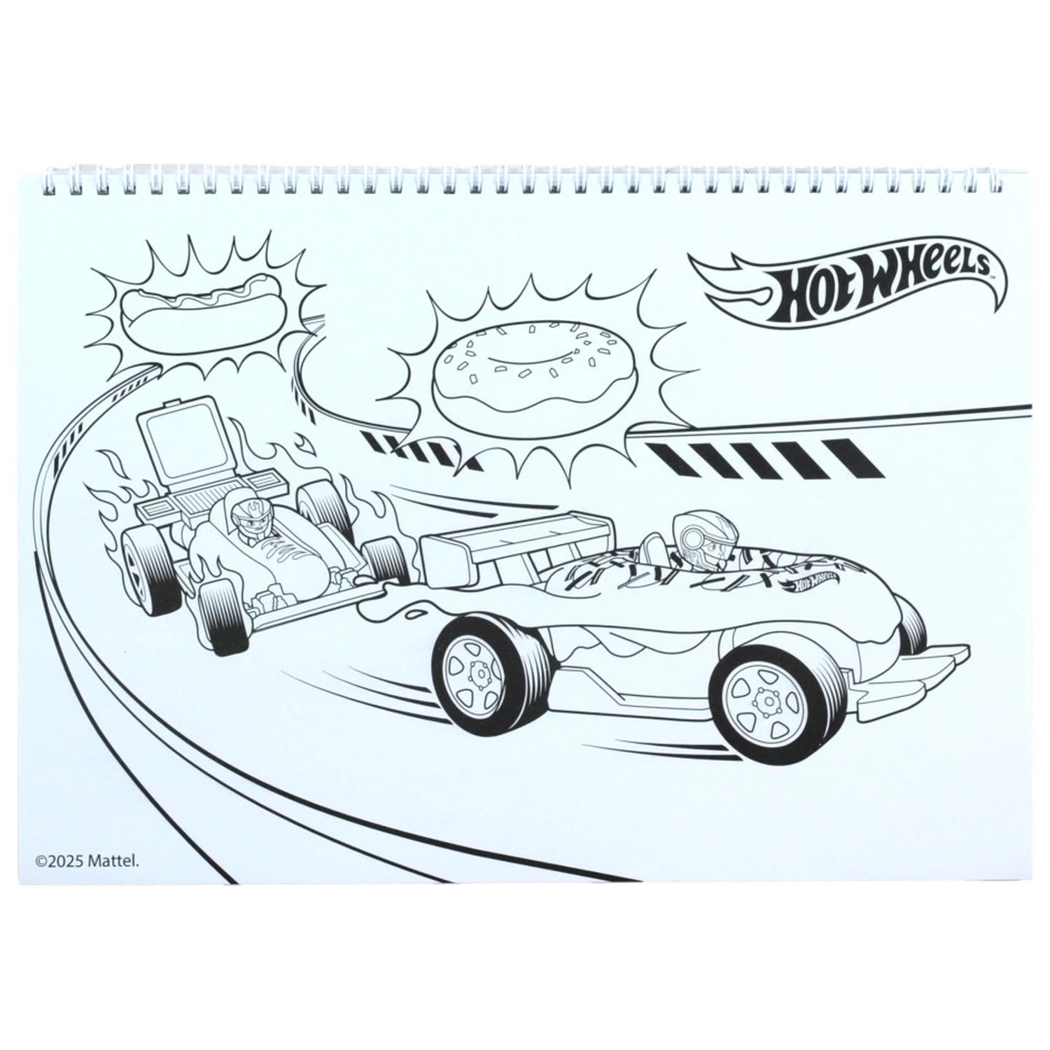Hot Wheels Challenge A/4 Spiral Sketchbook 40 coli cu Stickere poza produsului