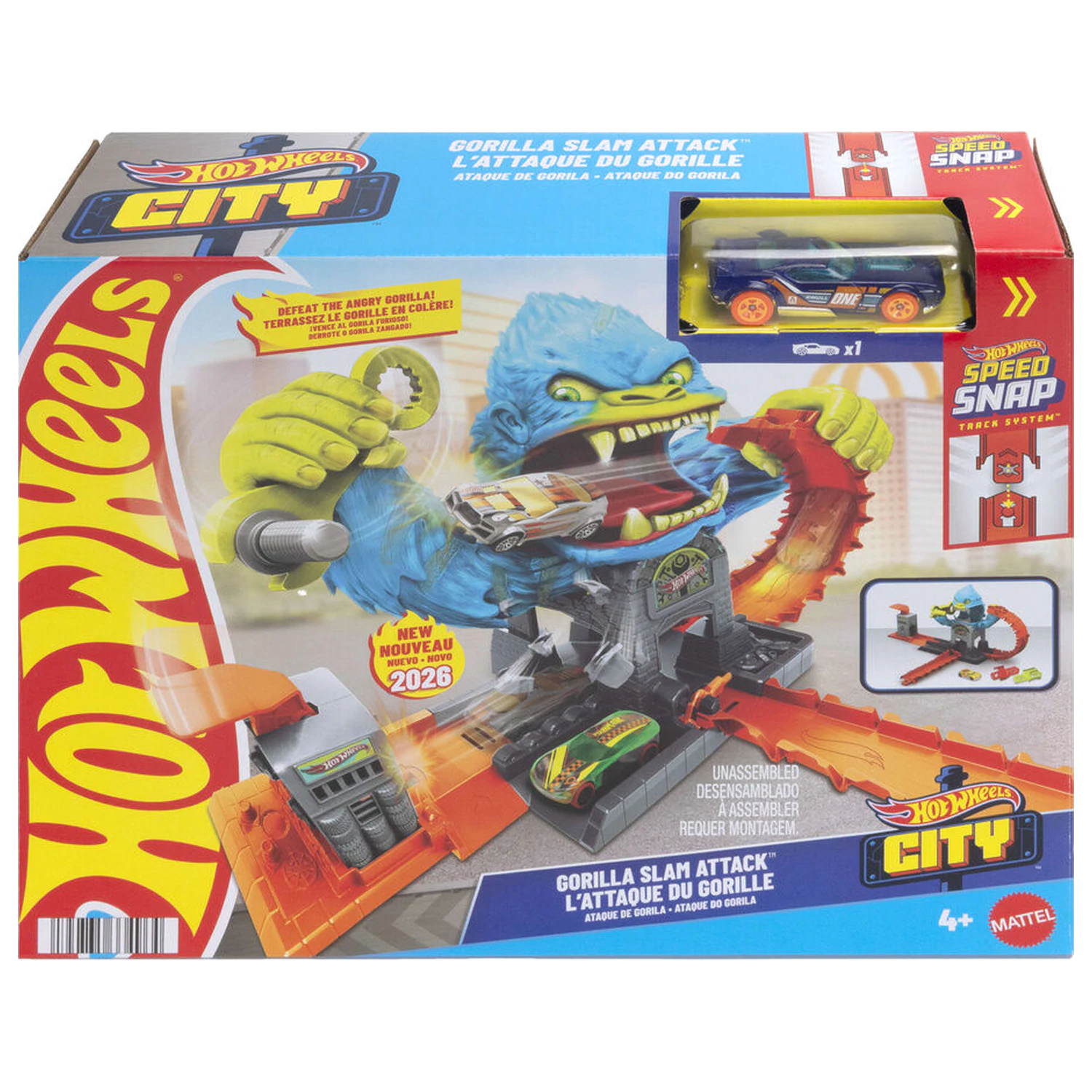 Hot Wheels City Gorilla Slam Attack set de joaca poza produsului