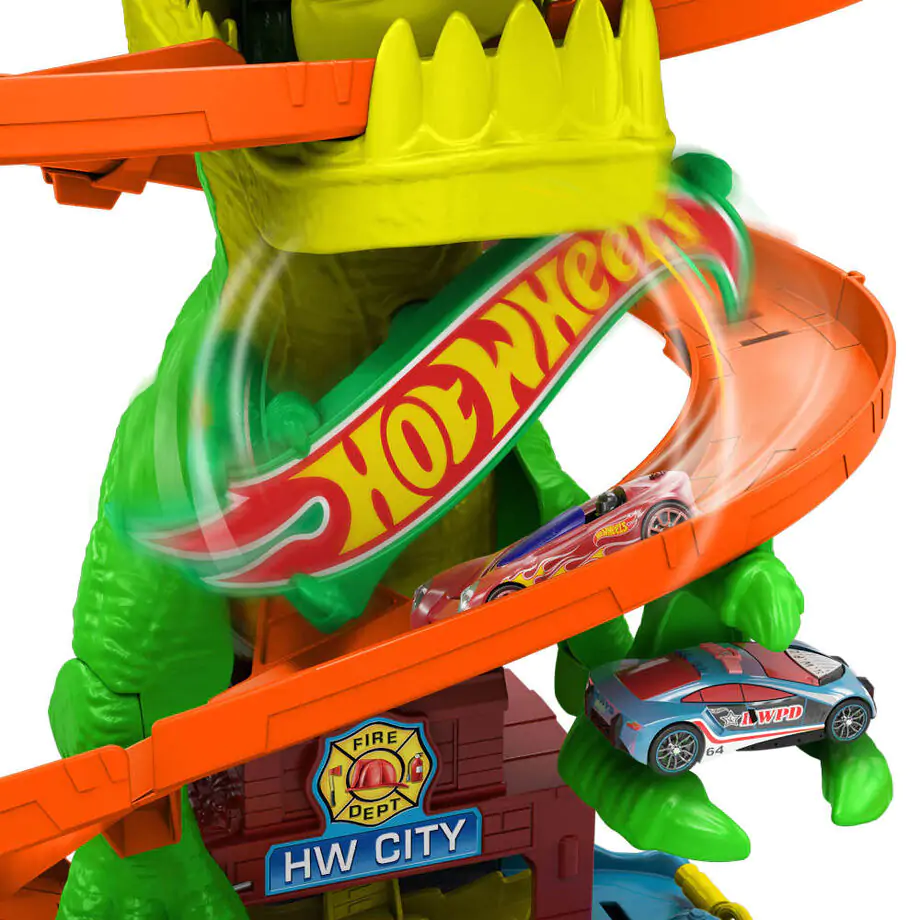 Hot Wheels City T-Rex Blaze Battle set de joacă poza produsului