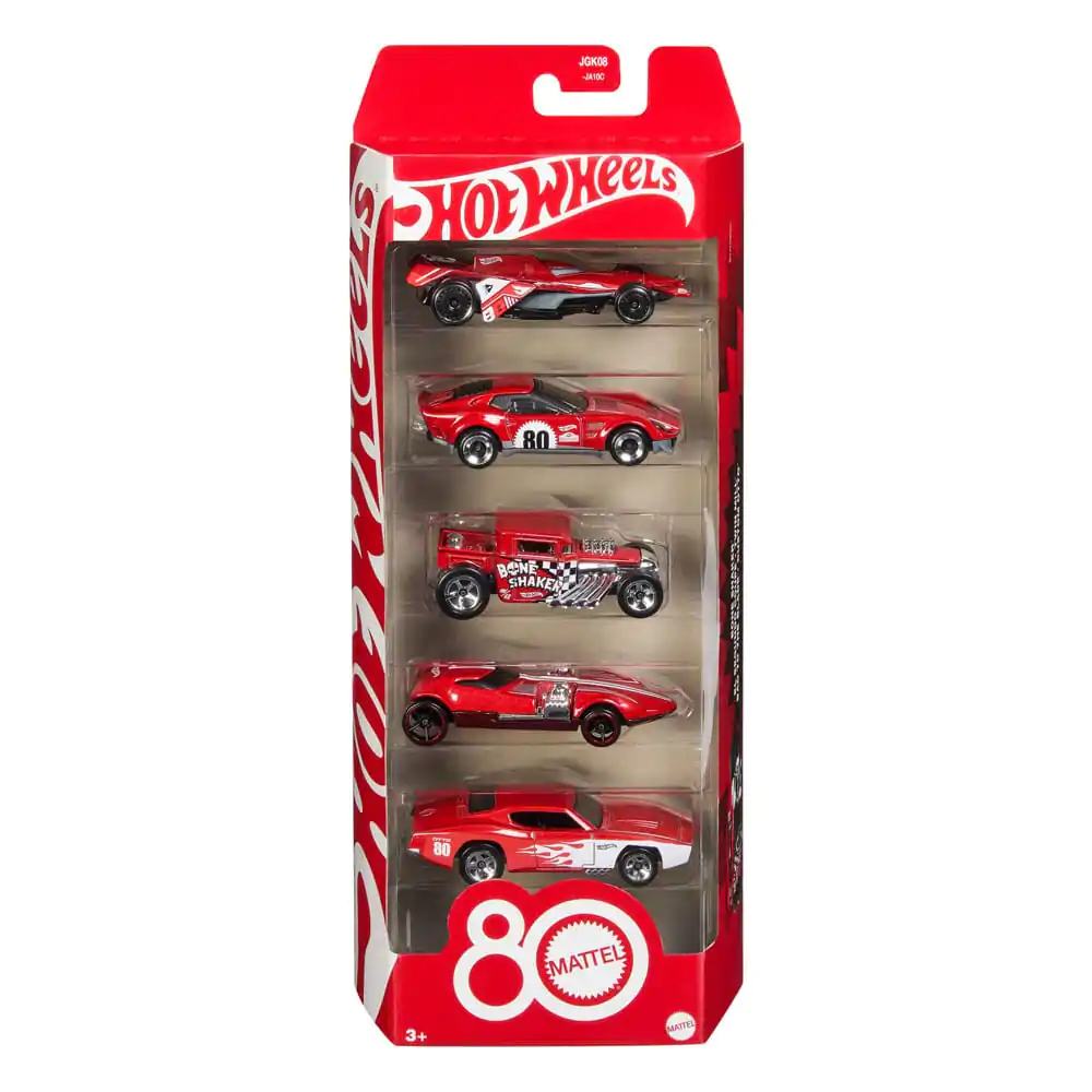 Set de 5 Vehicule Diecast Hot Wheels la Scara 1/64 Aniversarea a 80 de ani poza produsului