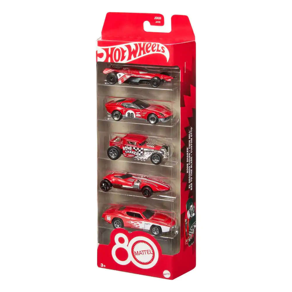 Set de 5 Vehicule Diecast Hot Wheels la Scara 1/64 Aniversarea a 80 de ani poza produsului