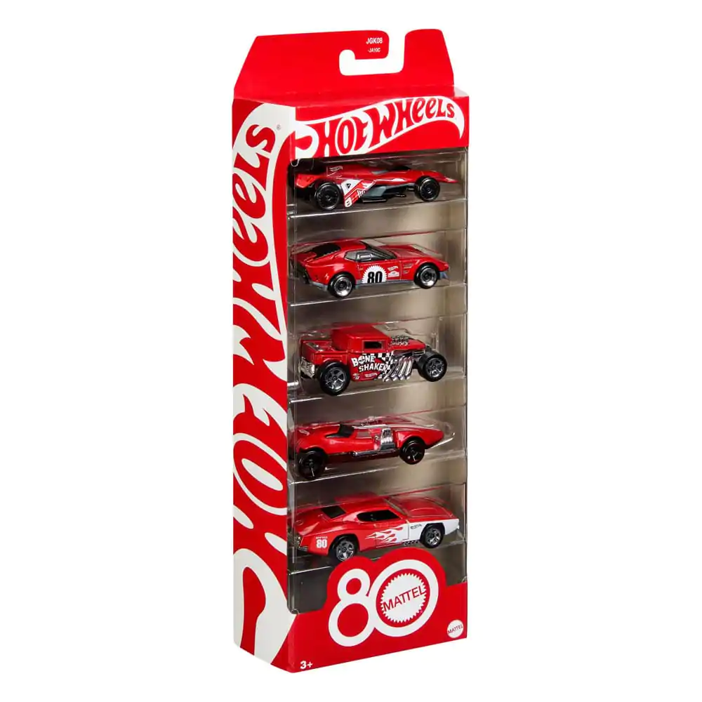 Set de 5 Vehicule Diecast Hot Wheels la Scara 1/64 Aniversarea a 80 de ani poza produsului