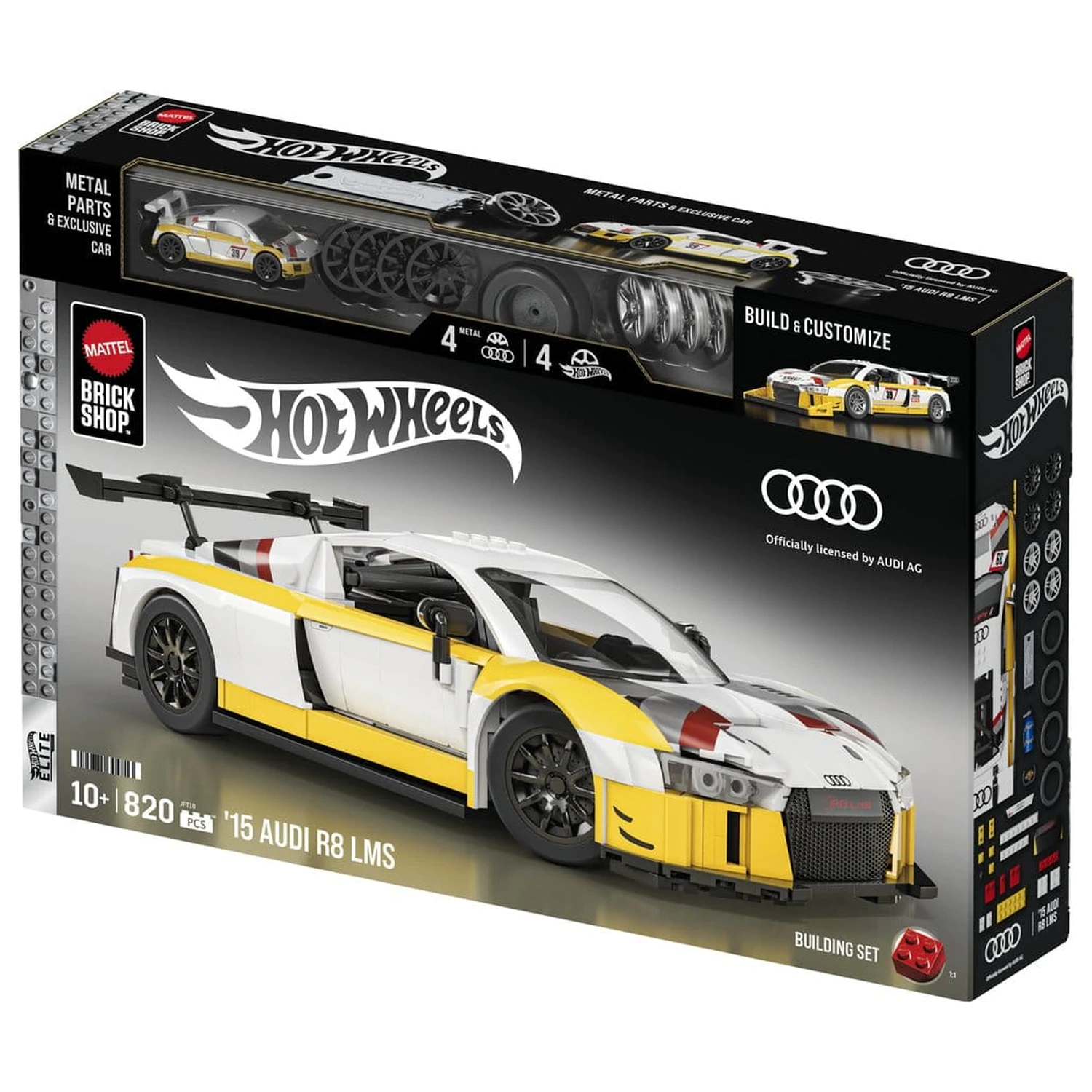 Hot Wheels Elite Mattel Brick Shop Set de construcție 1/16 '15 Audi R8 LMS poza produsului