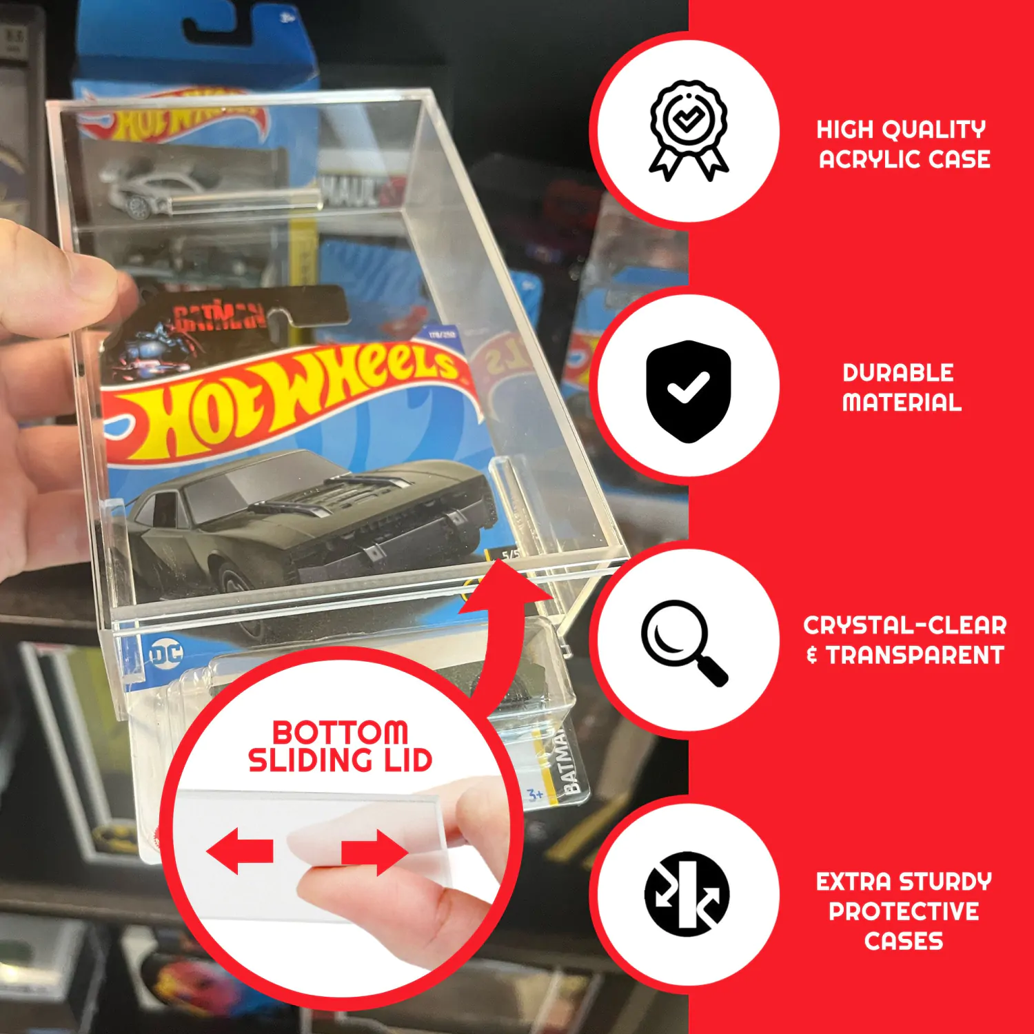 Hot Wheels Mainline Carcasă Acrilică 2-Bucată poza produsului