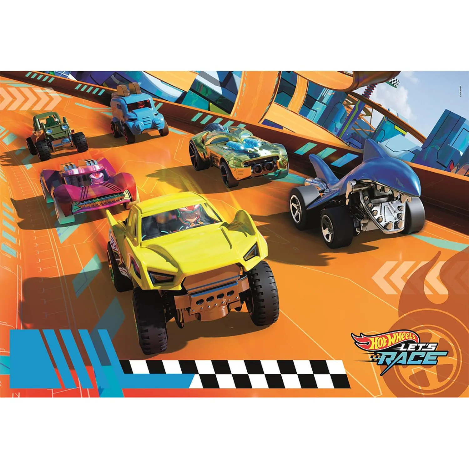 Hot Wheels maxi puzzle 104 piese poza produsului