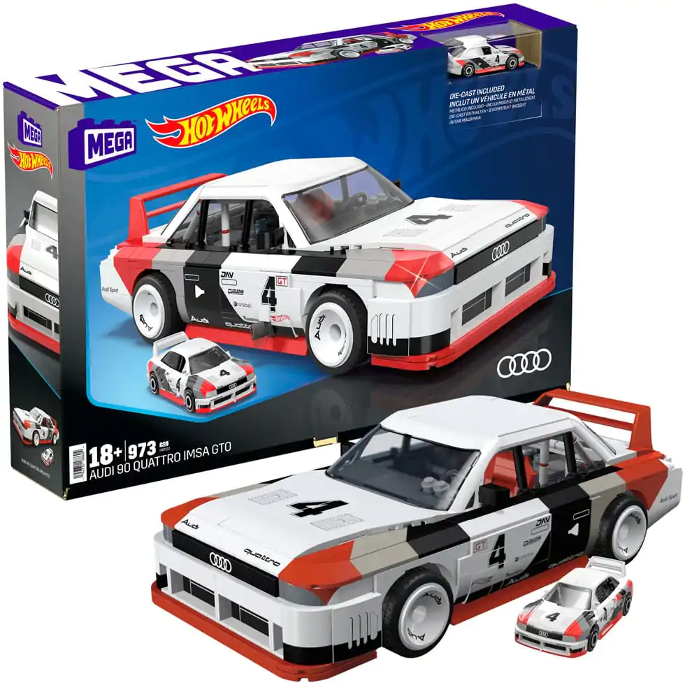 Hot Wheels Set MEGA de construcție 1/15 Audi 90 Quattro IMSA GTO 29 cm poza produsului
