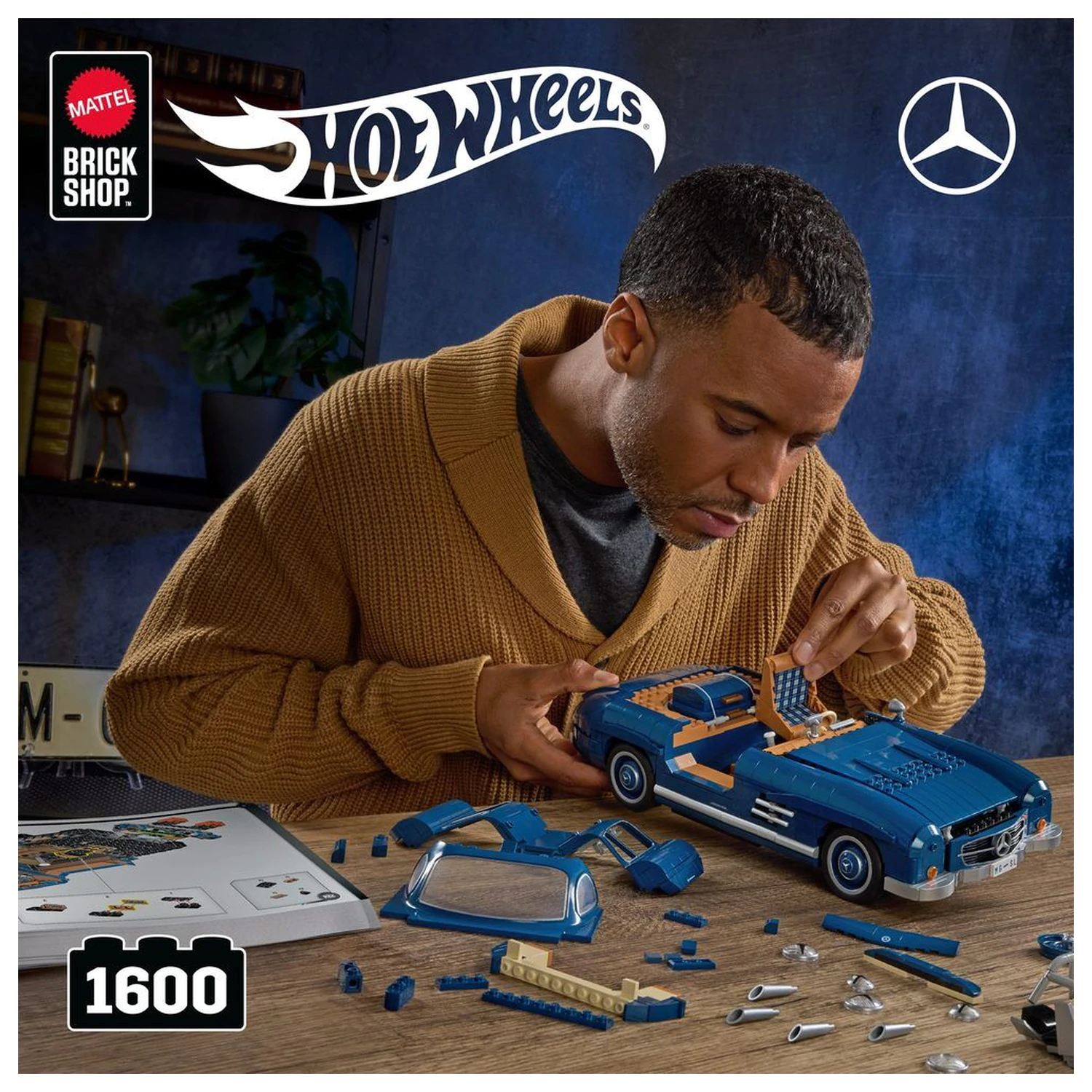 Hot Wheels Mercedes 300SL Set de constructie Premium poza produsului
