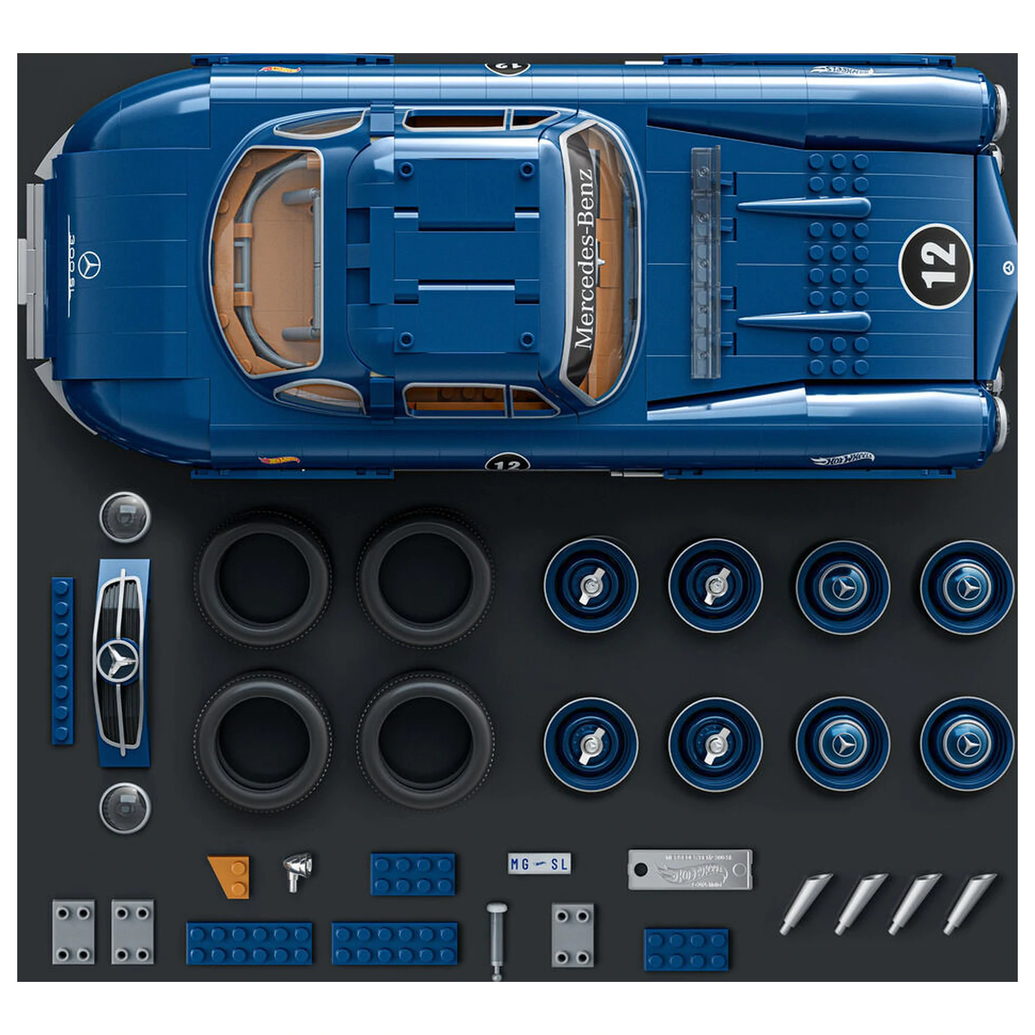 Hot Wheels Mercedes 300SL Set de constructie Premium poza produsului