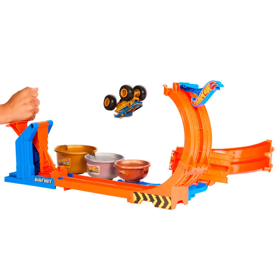 Hot Wheels Monster Trucks Loop and Flip Trophy Challenge Set de Joacă poza produsului