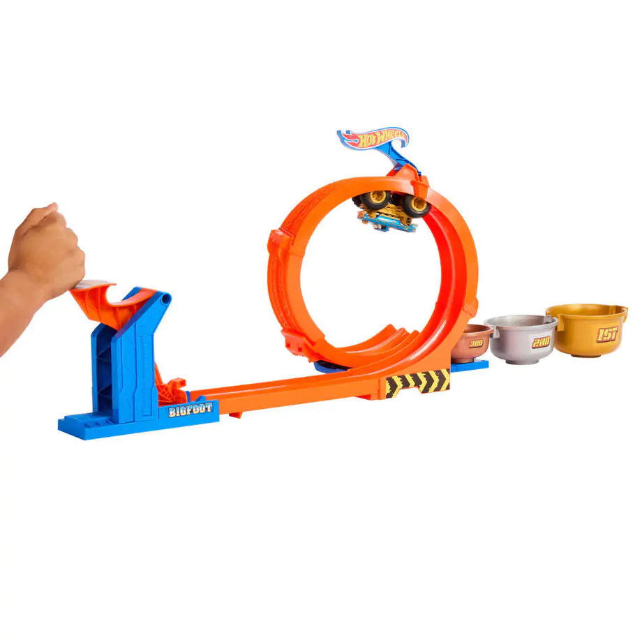Hot Wheels Monster Trucks Loop and Flip Trophy Challenge Set de Joacă poza produsului