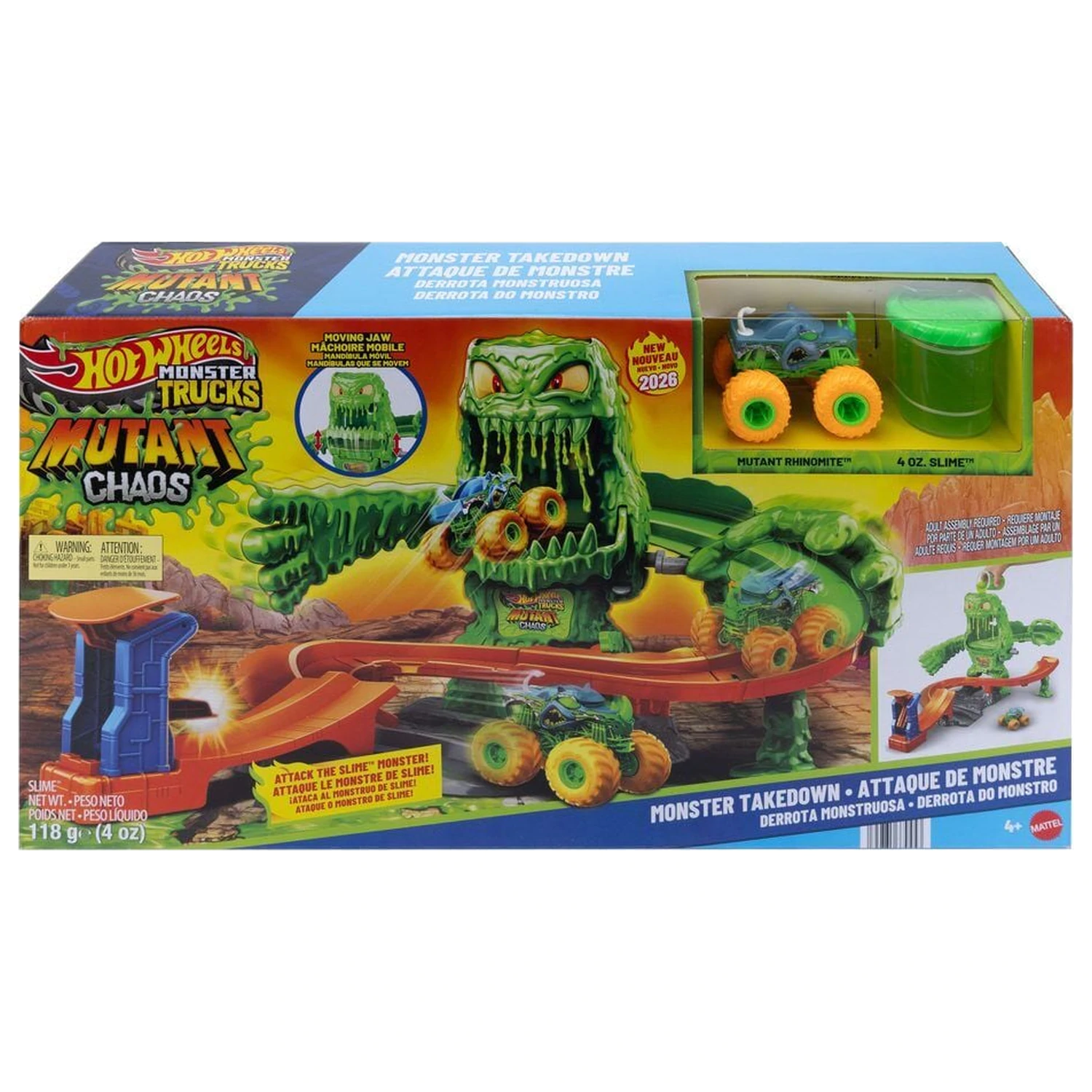 Hot Wheels Monster Trucks Mutant Chaos Monster Takedown Set de joaca poza produsului