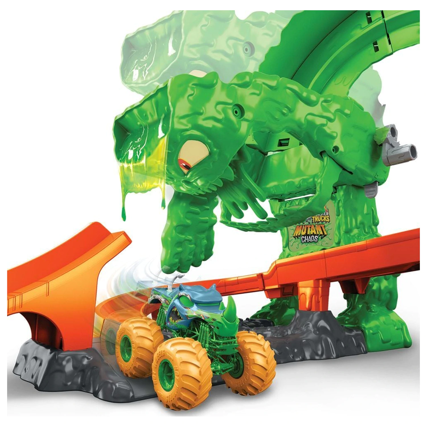 Hot Wheels Monster Trucks Mutant Chaos Monster Takedown Set de joaca poza produsului