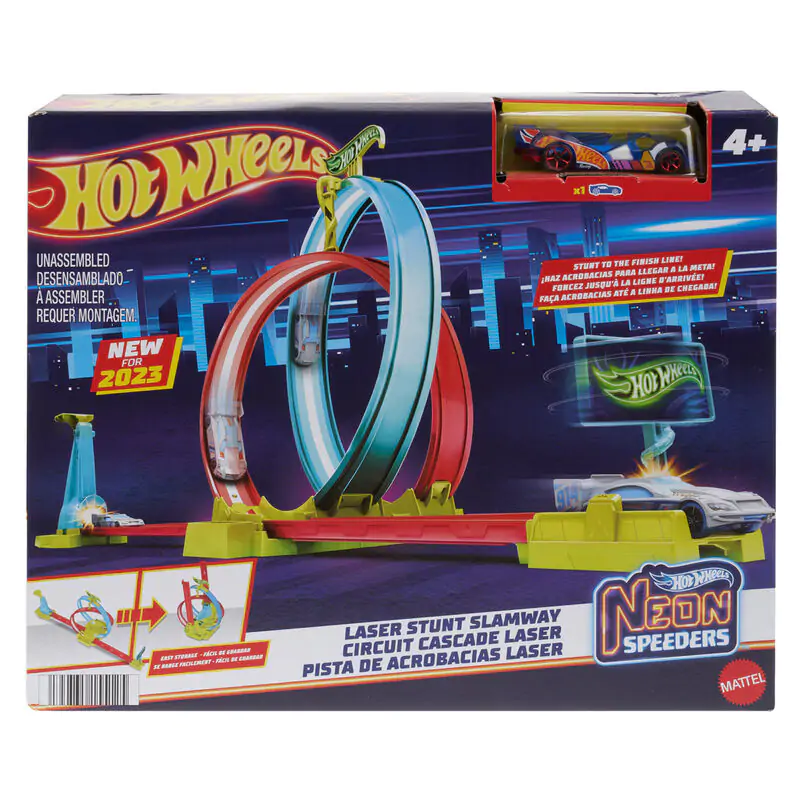 Hot Wheels Neon Speeders Laser Stunt Slamway poza produsului