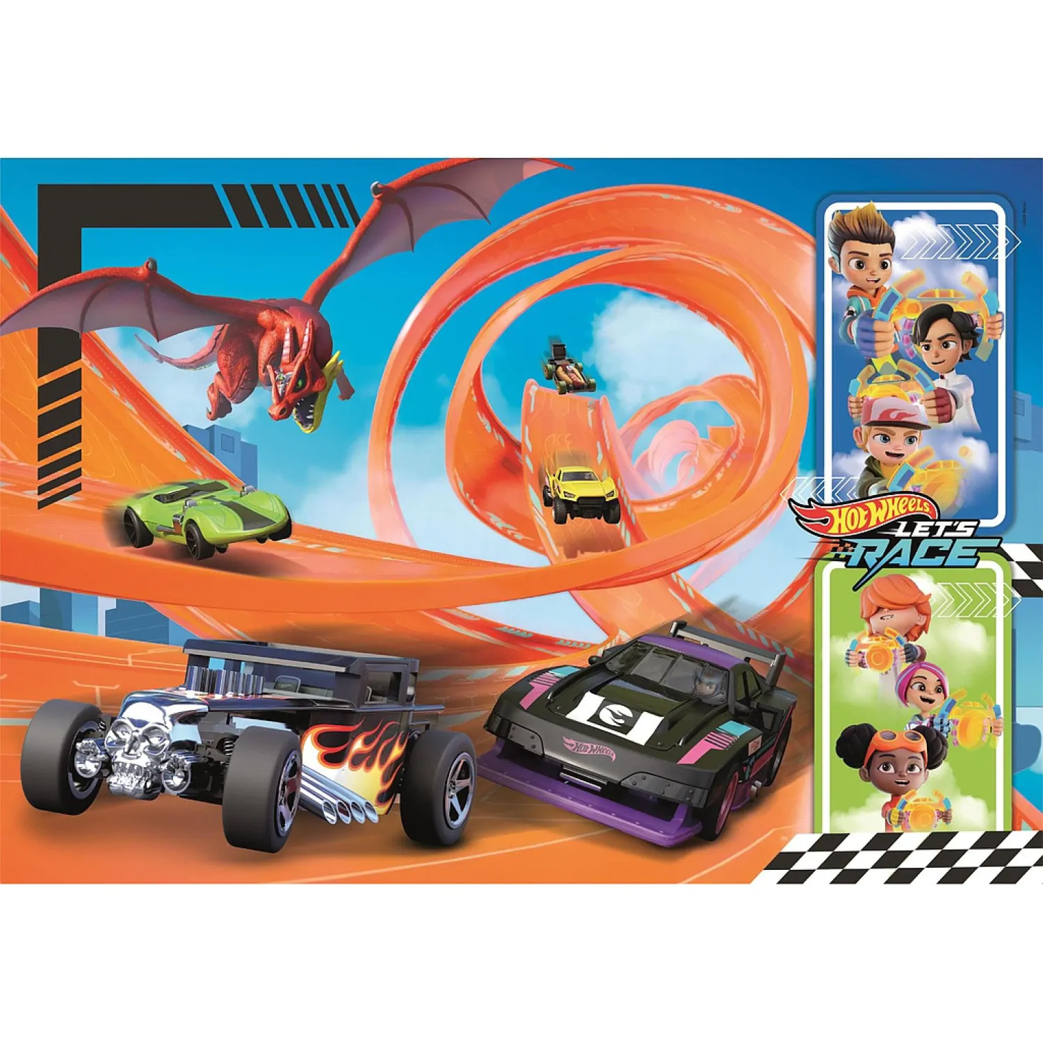 Hot Wheels puzzle 104 piese poza produsului