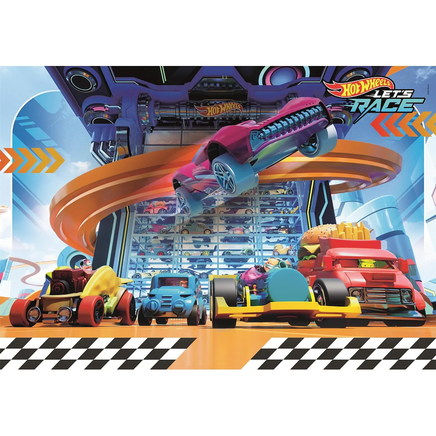 Hot Wheels puzzle 104 piese poza produsului