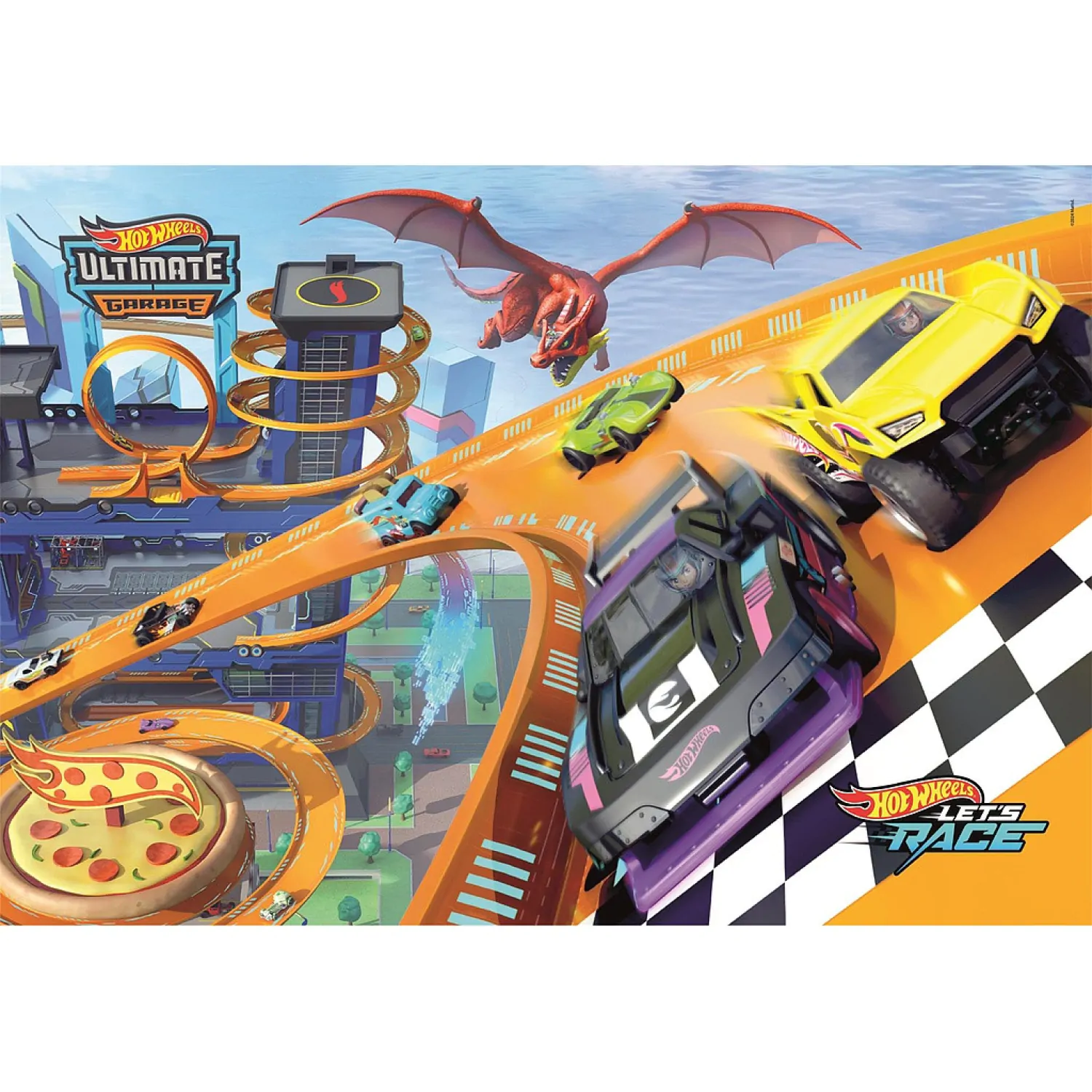 Hot Wheels puzzle 104 piese poza produsului