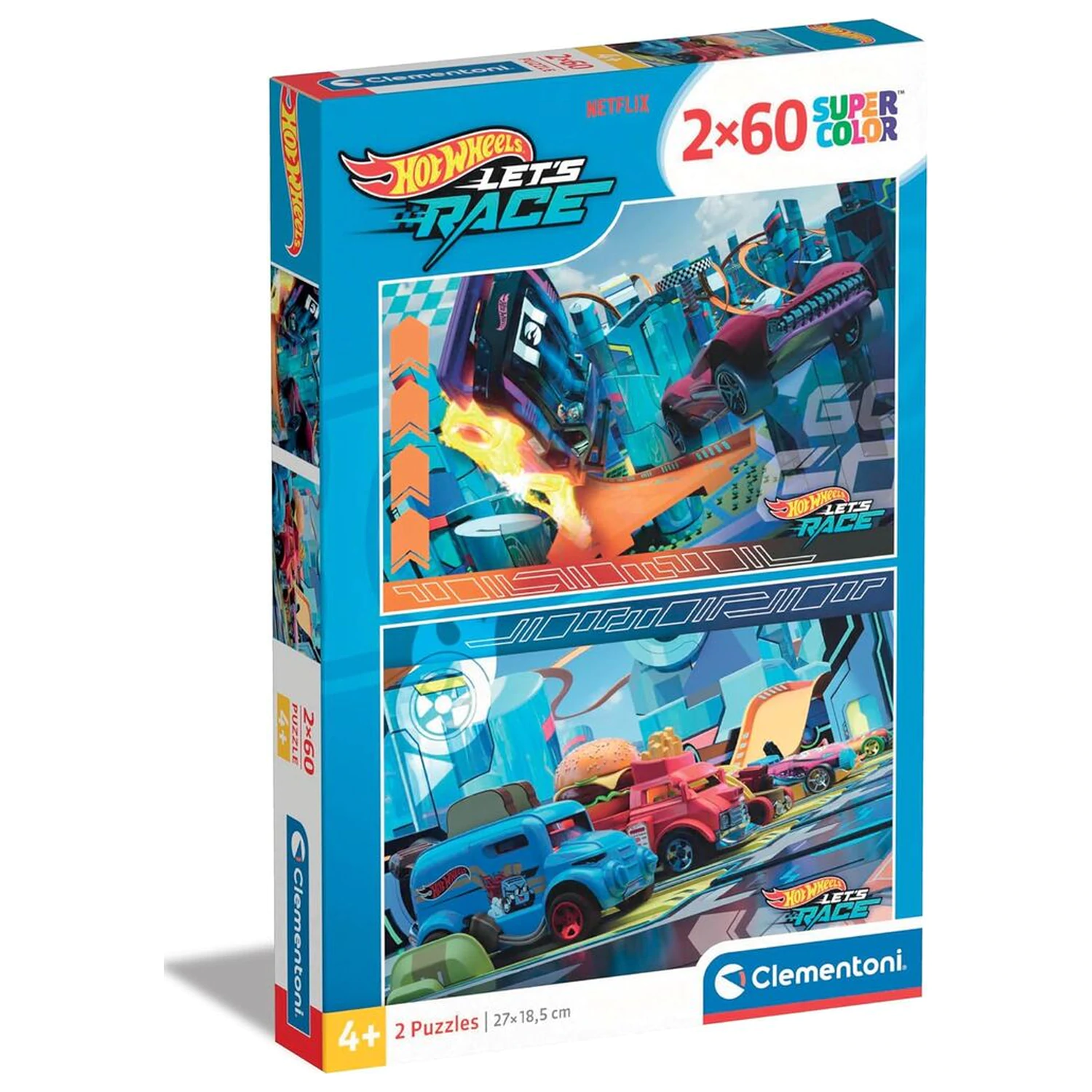 Hot Wheels puzzle 2x60 piese poza produsului