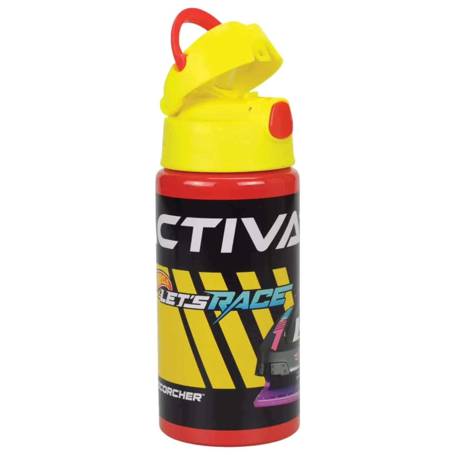 Hot Wheels Race sticla din aluminiu cu pai si agatatoare 500 ml poza produsului