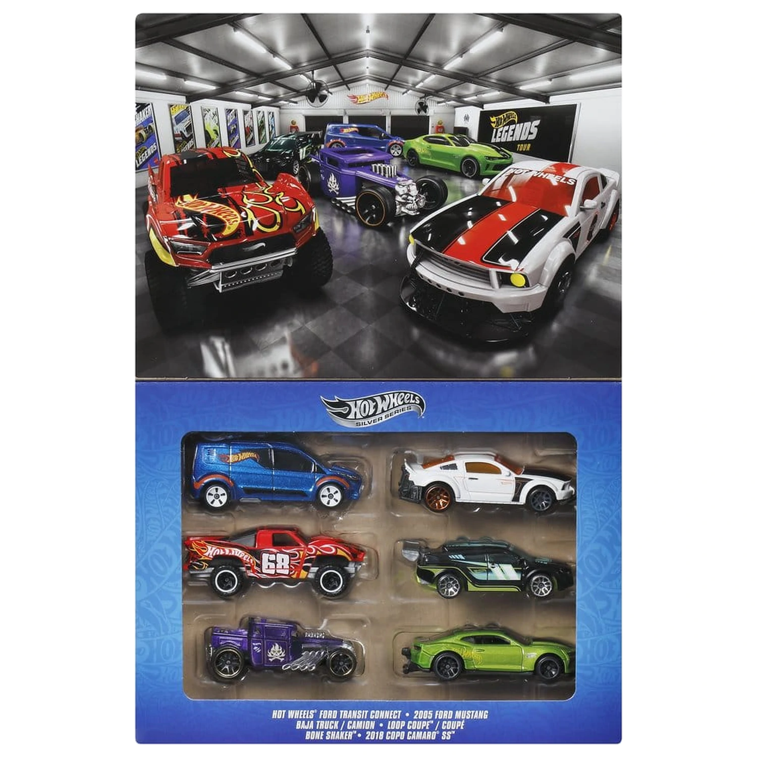 Hot Wheels Silver Series Die-Cast Vehicul pachet 6 1/64 Legends poza produsului