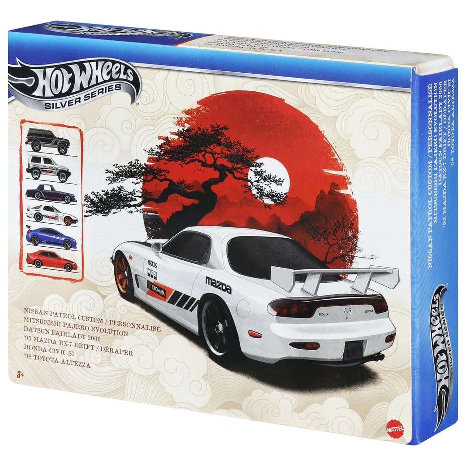 Hot Wheels Silver Series Vehicul Die-Cast Pachet de 6 1/64 Streets of Japan poza produsului