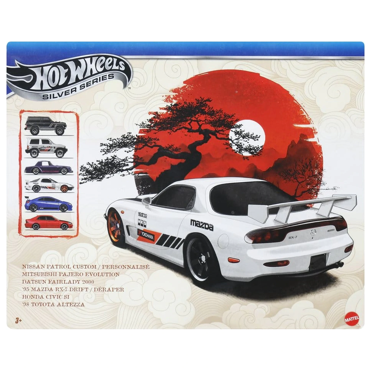 Hot Wheels Silver Series Vehicul Die-Cast Pachet de 6 1/64 Streets of Japan poza produsului