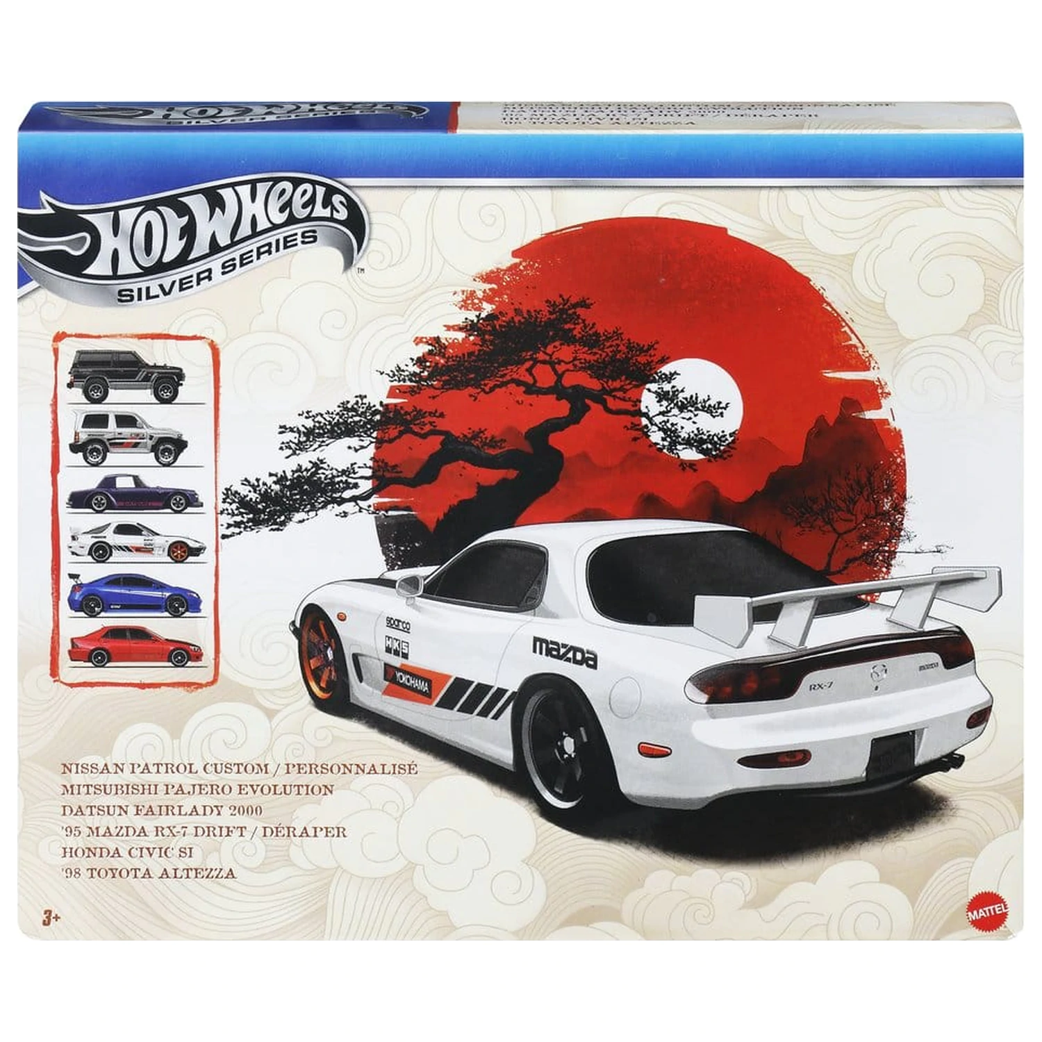Hot Wheels Silver Series Vehicul Die-Cast Pachet de 6 1/64 Streets of Japan poza produsului