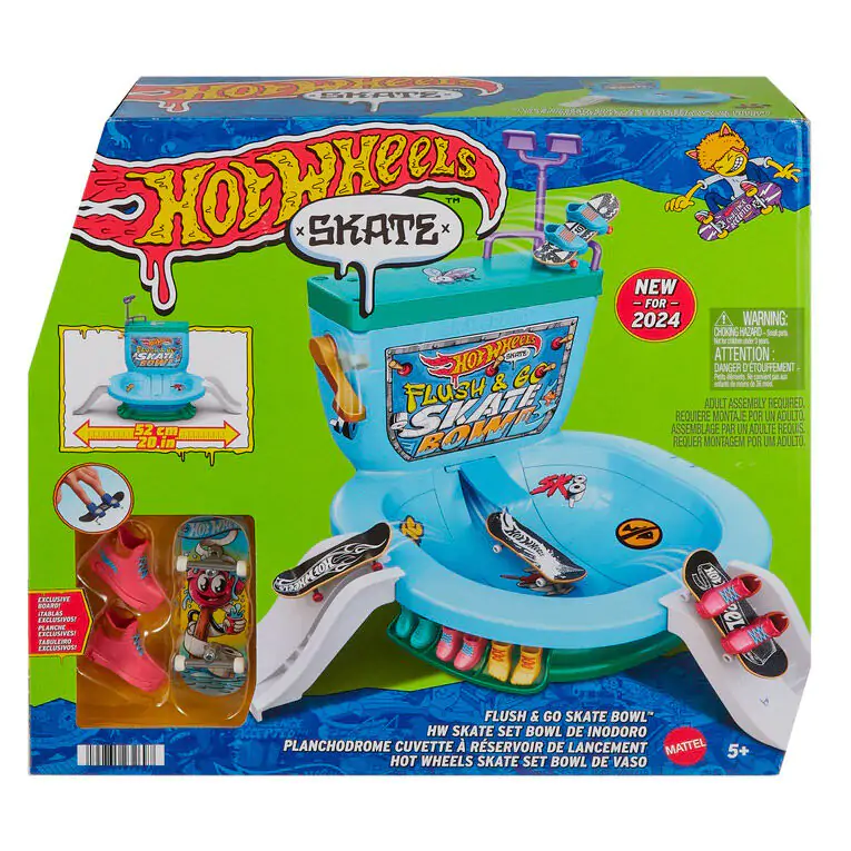 Hot Wheels Skate Flush & Go Skate Bowl poza produsului