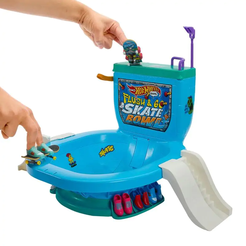Hot Wheels Skate Flush & Go Skate Bowl poza produsului