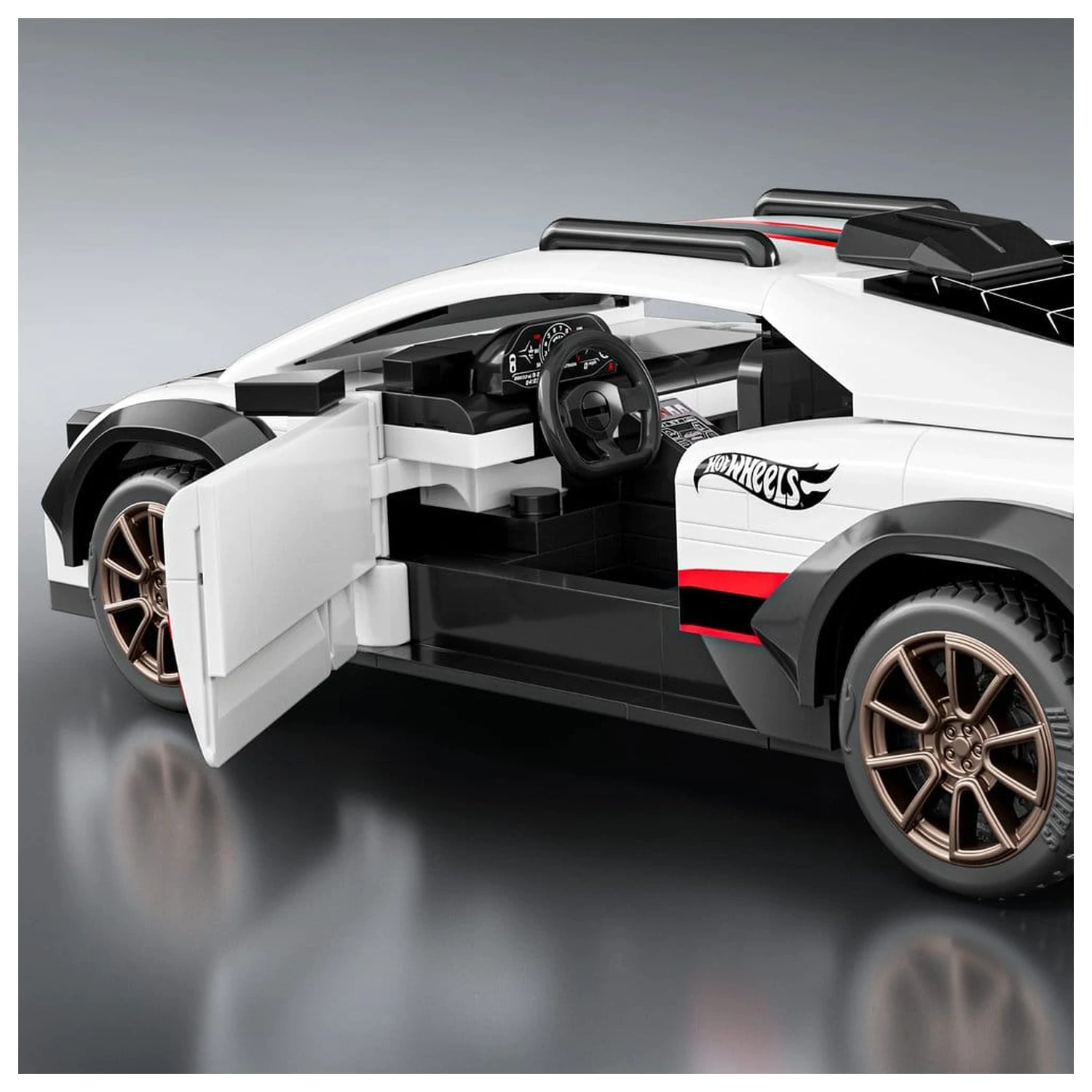 Hot Wheels Speed Mattel Brick Shop Set de constructie 1/32 Lamborghini Huracan Sterrato poza produsului