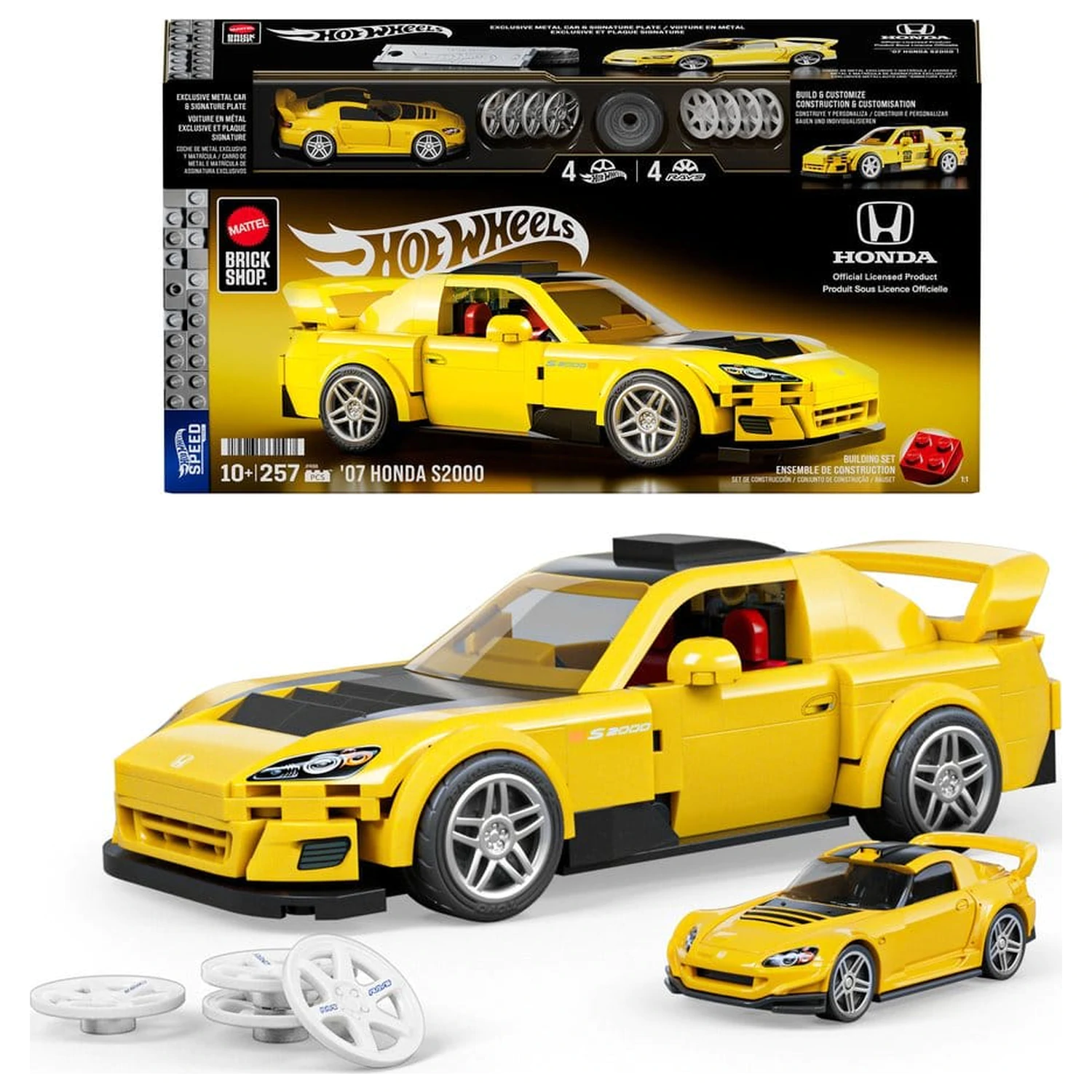 Hot Wheels Speed Series Mattel Brick Shop Building Set 1/32 '07 Honda S2000 poza produsului