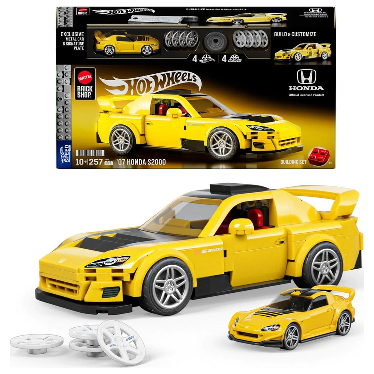 Hot Wheels Speed Series Mattel Brick Shop Building Set 1/32 '07 Honda S2000 poza produsului