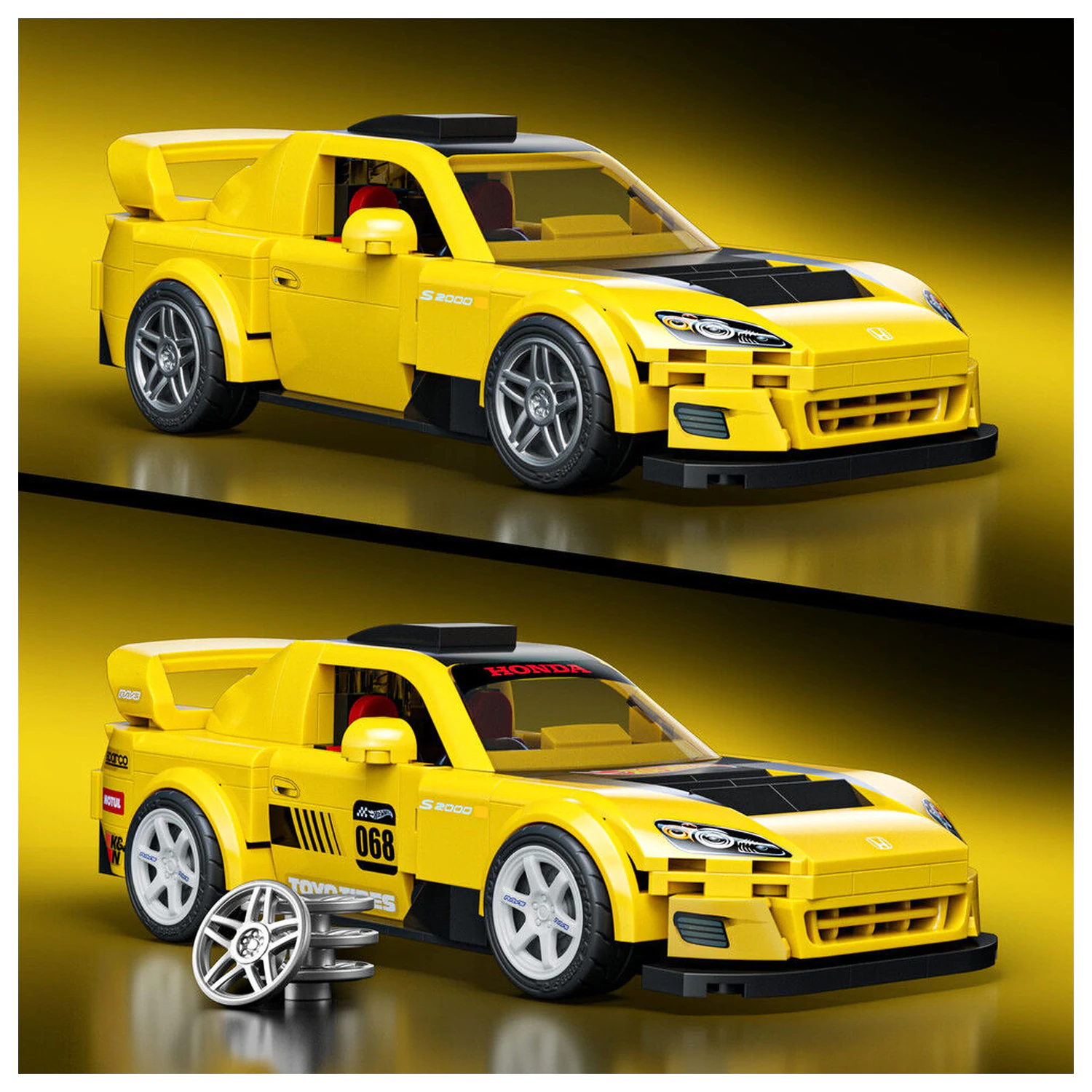 Hot Wheels Speed Series Mattel Brick Shop Building Set 1/32 '07 Honda S2000 poza produsului
