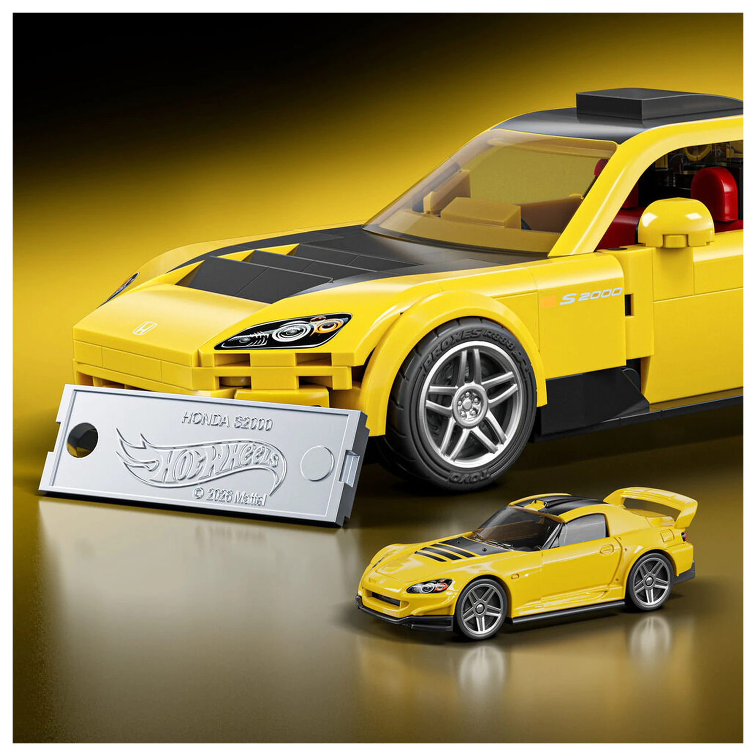 Hot Wheels Speed Series Mattel Brick Shop Building Set 1/32 '07 Honda S2000 poza produsului