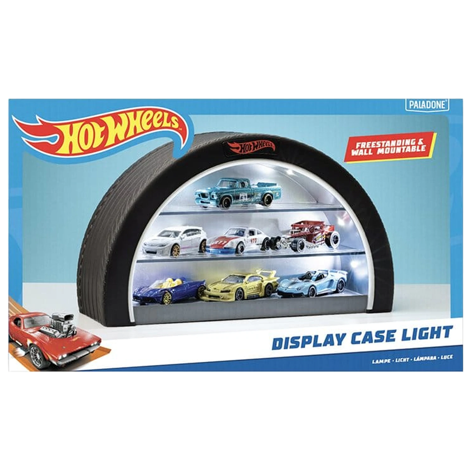 Lampă vitrină de expunere anvelopă Hot Wheels poza produsului