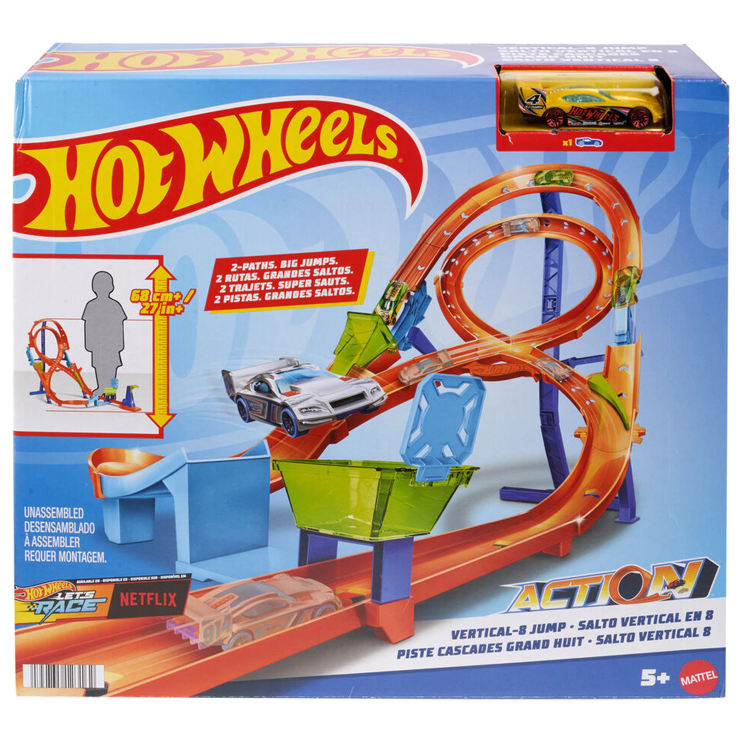 Hot Wheels Vertical 8 jump playset poza produsului