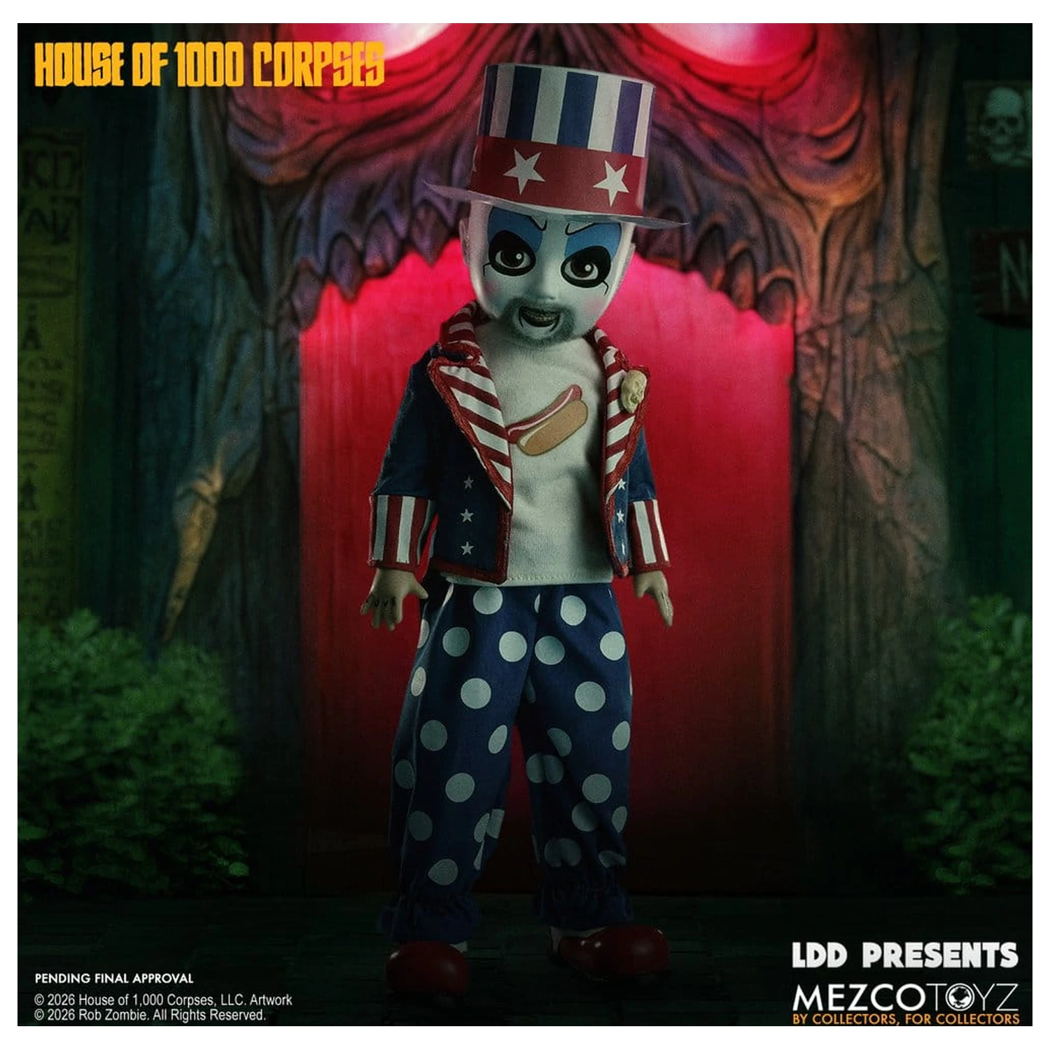 House of 1000 Corpses LDD Presents Papusa Captain Spaulding 25 cm poza produsului