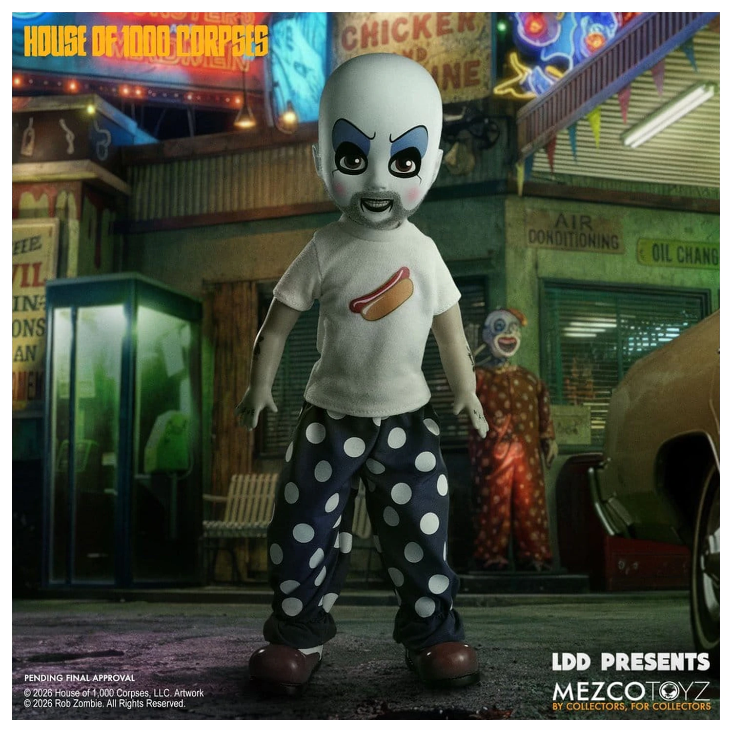 House of 1000 Corpses LDD Presents Papusa Captain Spaulding 25 cm poza produsului