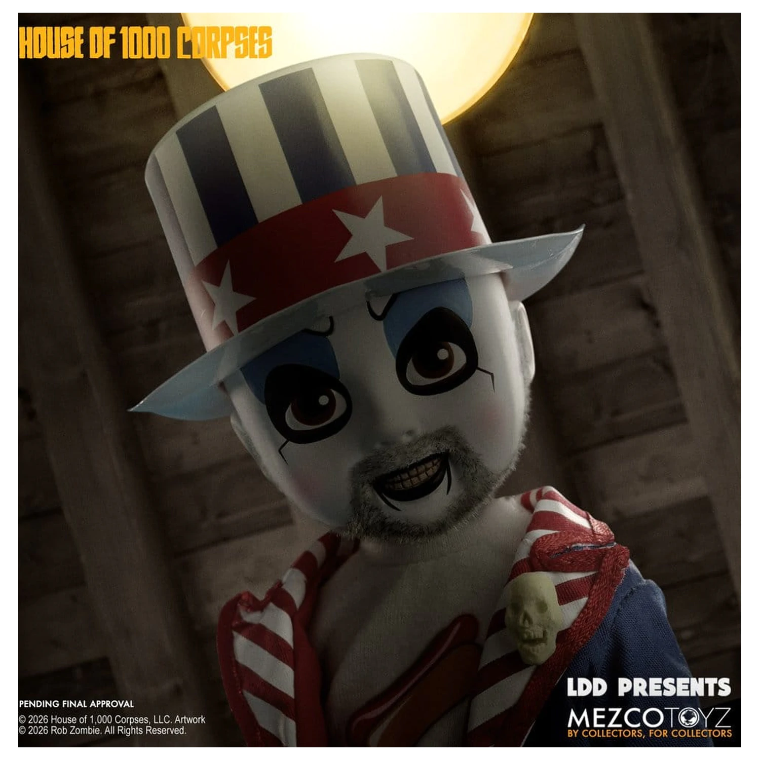 House of 1000 Corpses LDD Presents Papusa Captain Spaulding 25 cm poza produsului
